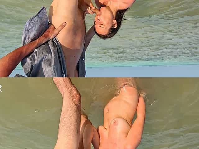 Outdoor Blowjob at Sea