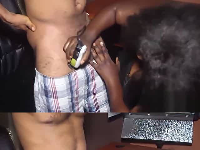 Nice Foreplay And Hardcore Sex After Shave In The Office - NOLLYPORN