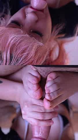 Feet Around Cock BJ
