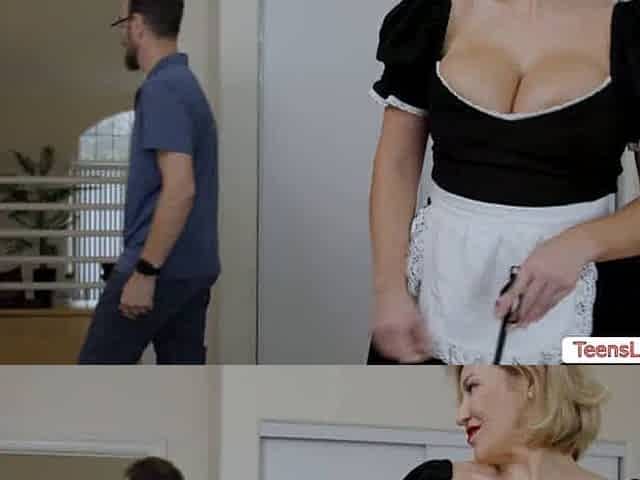 Fucking my horny MILF maid while husband is out
