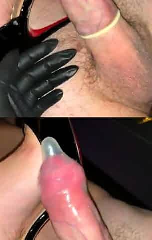 Amateur brunette fucks two big cocks