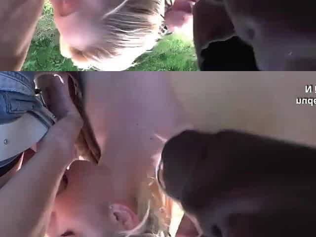 Marvelous tiny french teen fucked in threeway