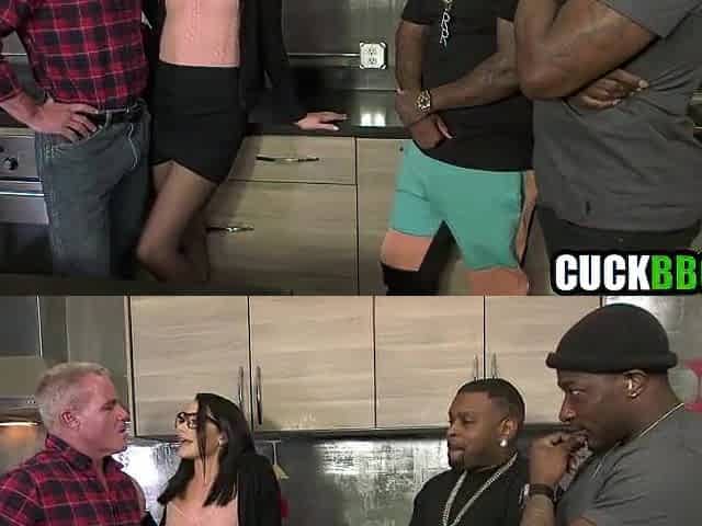 Cuckold Watching Wife DPed By Ebony Bulls