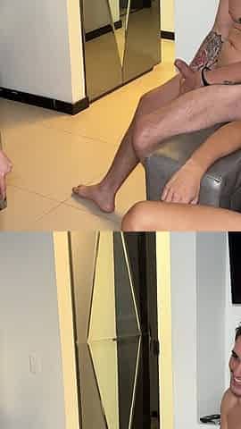 She to See Us Naked, We End up Her on the Balcony