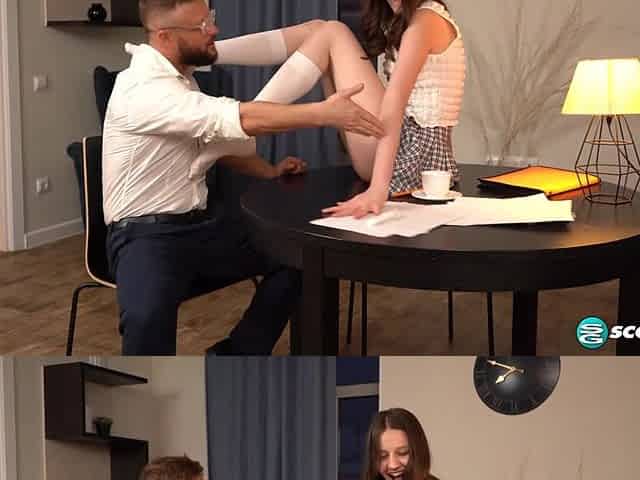 Schoolgirl Margo Von Teese Gets a Dripping Facial After a Hot Fuck