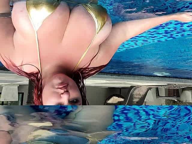 Great Big Boobs On Masturbating Redhead
