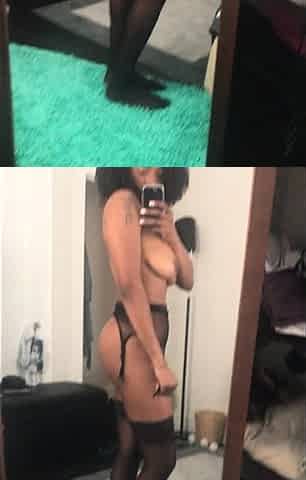 Busty Ebony Mirror Selfie