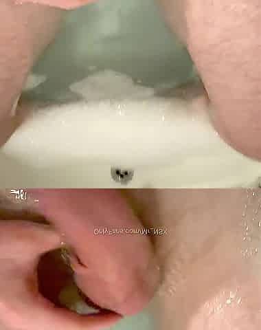 Washroom POV masturbation cumming hard over my abdomen. Close up mushroom head
