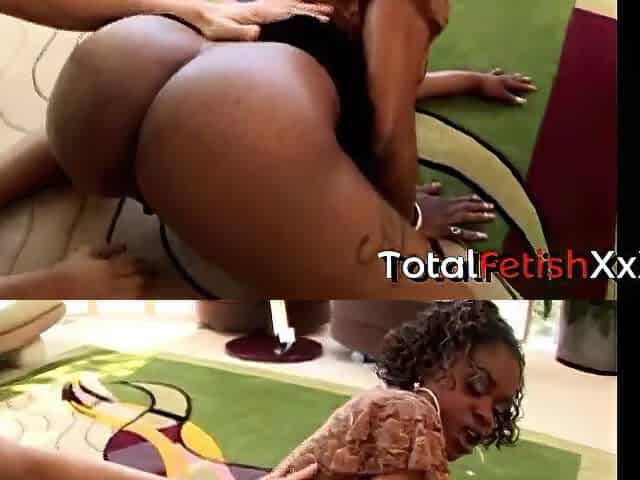 Curvy Black Playgirl Gets Snatch Worshiped by Studs