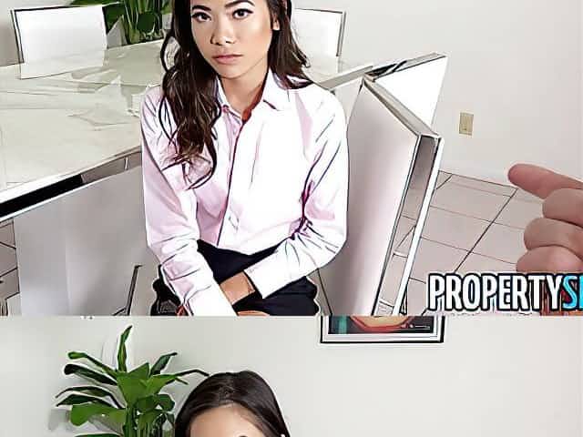 PropertySex - Hot Asian real estate agent fucks her boss