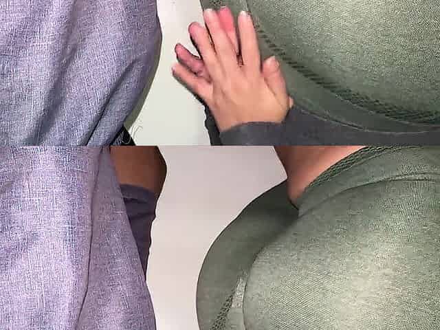 This babe Inadvertently Grabs a Stranger's Cock During the time that Expecting in Line
