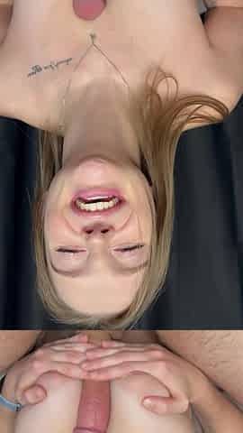 Fucking Cock with My Huge Tits and Sucking It