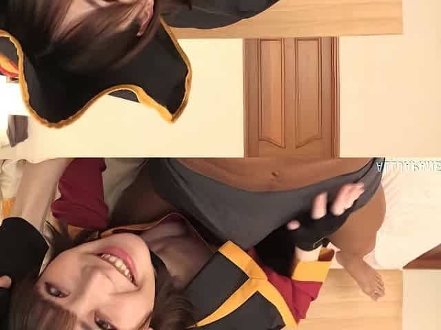 Amateur Japanese Fukada Emi does cosplay and her kinky BF fucks her