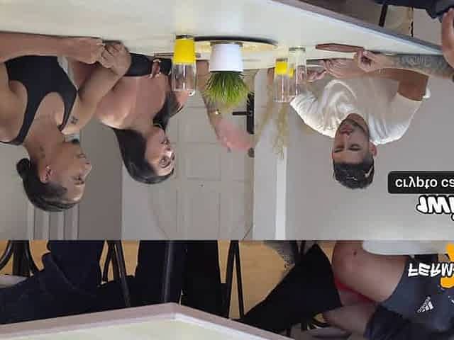 Amateur BBW gets dual nailed - Cheating wife pokes her husband's two playmates in a hot and raunchy hump episode - off the hook