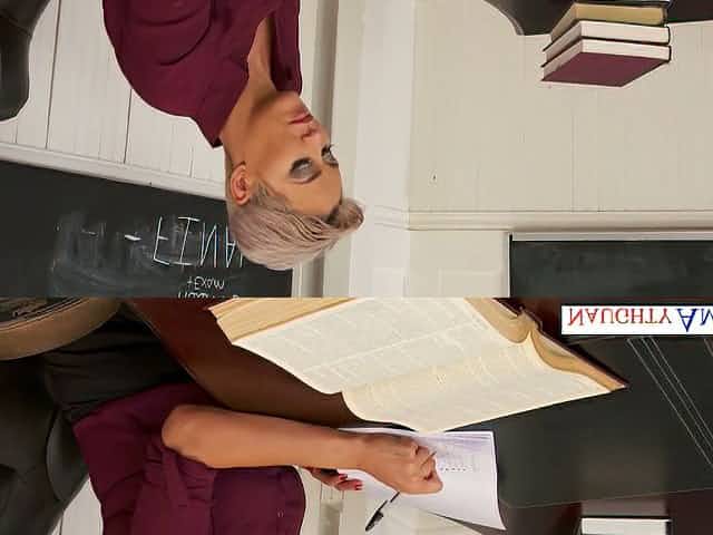 Stunning big bottomed MILFie tutor Ryan Keely is fucked on the table