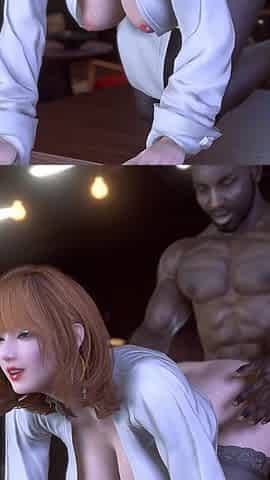 3D Blonde Slut Mature MILF Cheating with BBC