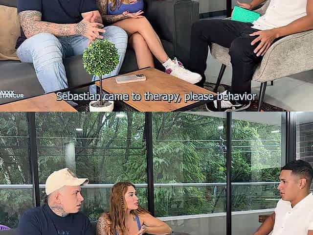 Sex therapist has a 3some with a Colombian pair - Max Betancur and Sara Blond