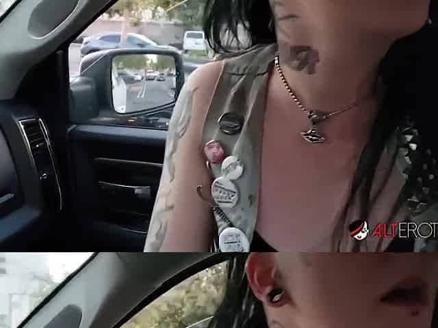 Mallory Maneater Sucking A Penis In The Car - Fellatio