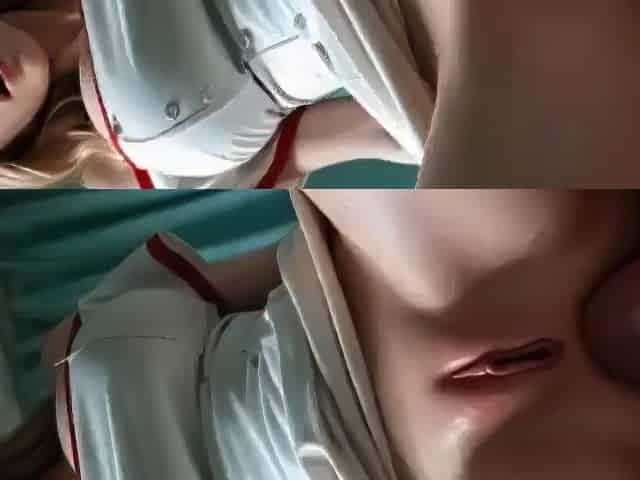 A BBC in a nurse vagina, at hospital couch (AI generated)