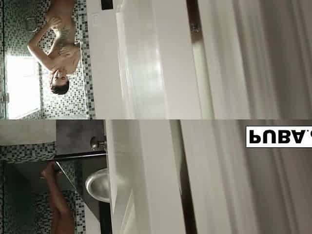 Alison Tyler showers and plays with her constricted vagina