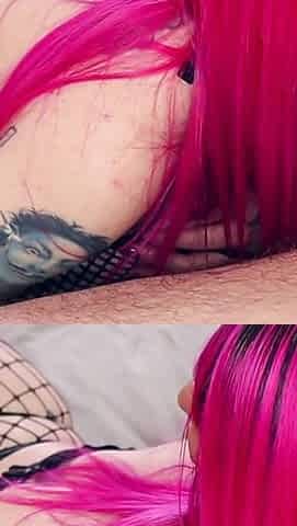 Goth Fishnet Anal Suck and Fuck