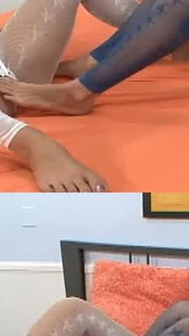 Threesome with Two Fetishes Foot Sluts