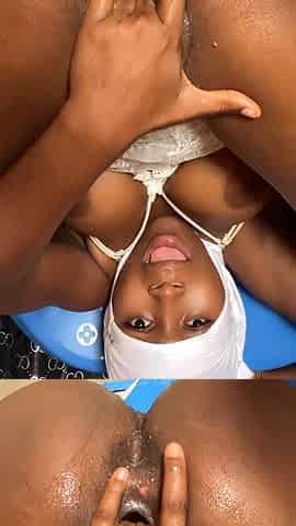 Slippery Blackgirl Squirting Like Crazy Topping Cream Pie on Juicy Pussy