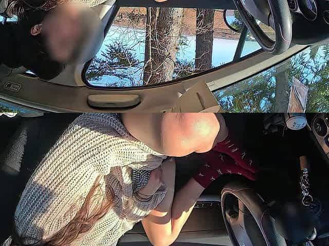 A stranger in the woods catches me masturbating in my car!