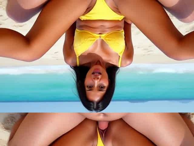astonishing screw in the beach (AI generated)