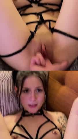 Couple Foreplay - Tatted Teen Can't Stop Cumming