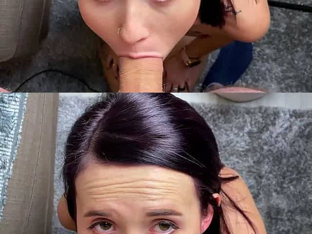 Cute brunette young hookup amateur teen blowjob