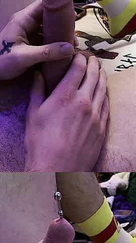 Lots of pre cum trickling down weenie during a admirable sounding