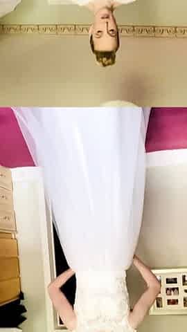 Small tit nubile in stockings masturbates
