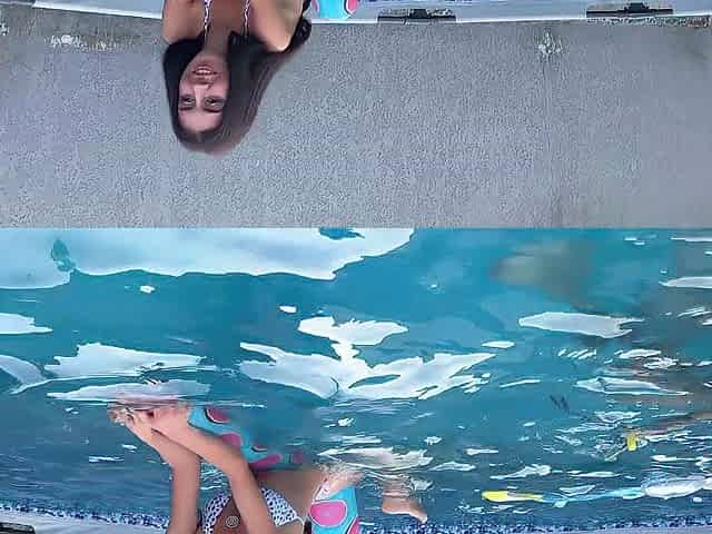Soaked Floozy Gets Screwed By 3 Lads After Pool Party - Katty West