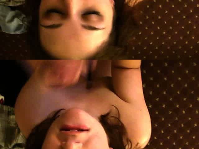 Brunette slut pov blowjob in close up HD