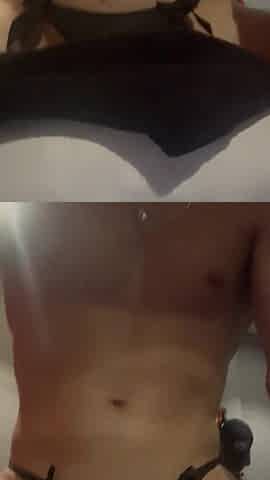 Femboy edges large penis