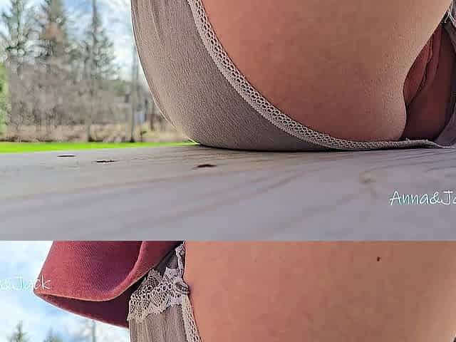 Went for a stroll in the park wearing no pants & my mini shorts to show off my vagina to strangers!