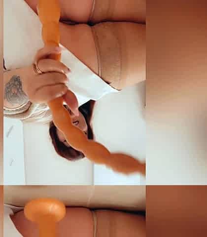 Stacked brunette goes solo toys and masturbation