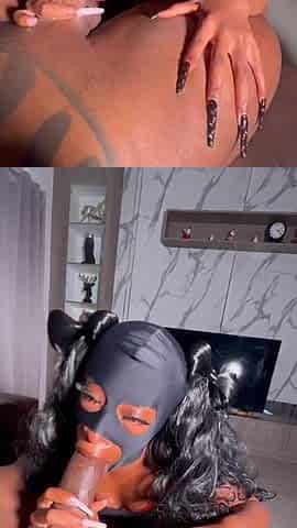 sucking shlong with my mask on