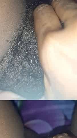 Rubbing My Busy Hairy Tight Pussy Closeup