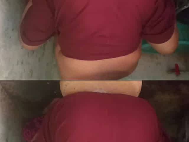 Tamil Housewife dress washing