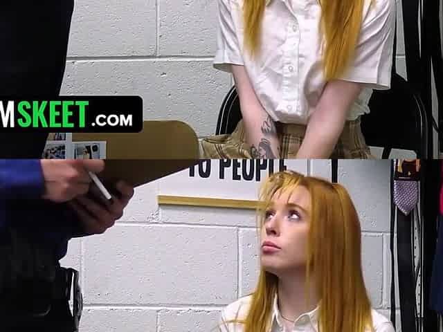 Cute But Naughty Petite Redhead Spreads Her Legs For Perv Officer - Madi Collins And Rion King