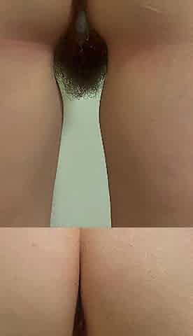 I made a LARGE mess farting the creampie cum without my snatch