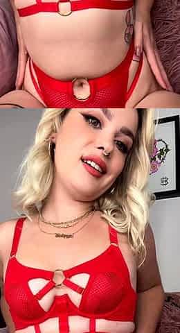 Blonde solo jerking off