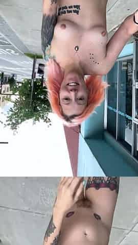 Caught walking fully nude in public