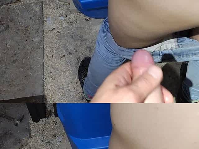 Cute Girl in Jeans Stuck in the Barrel While Cleaning Inside. and Best Husbands Friend Come to Help and Fucked Her