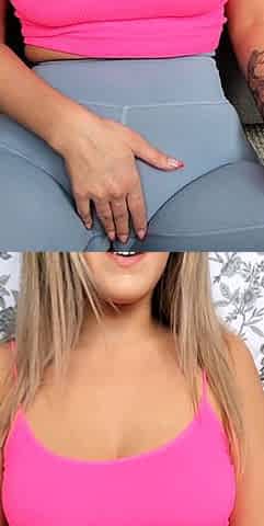 Pussy spreading close ups of blonde slut Adele Sunshine