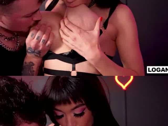 Large Titty and Tiny Frame Raunchy Freak Little Puck Gets Screwed - Logan Xander -