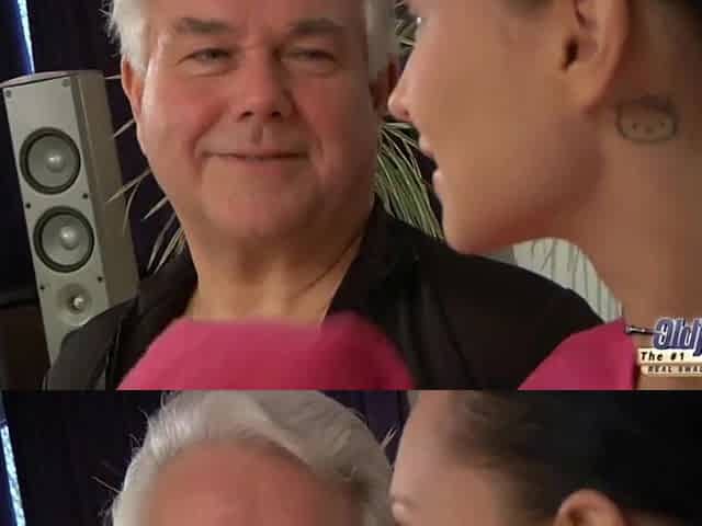 Pervert oldman smashes Anabel's youthful butt
