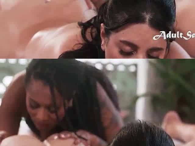 Masseuse is blue, now fortunate pair of 2 - Sarah Arabic, Ashlyn Peaks, Cali Sweets